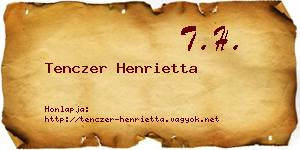 Tenczer Henrietta névjegykártya