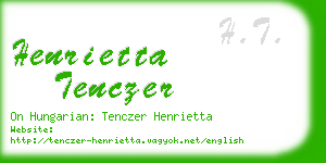 henrietta tenczer business card